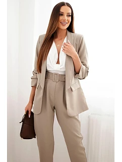 Elegantné sako s nohavicami fango