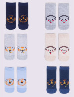Yoclub Chlapčenské členkové tenké bavlnené ponožky Vzory Farby 6 Balenie SKS-0072C-AA00-002 Viacfarebné