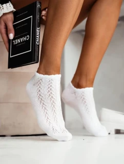 Dámske členkové ponožky Azure - biele