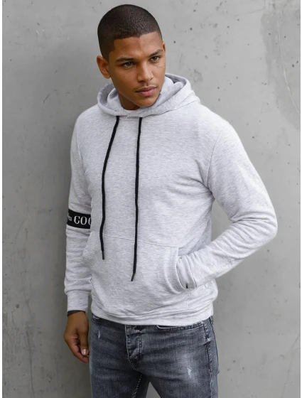 Pánska sivá mikina FashionStreet BX5435