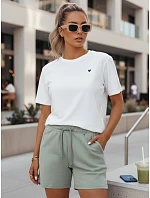 SWAN dámske šortky tmavozelené FashionStreet SY0328 SWAN dámske šortky tmavozelené FashionStreet SY0328