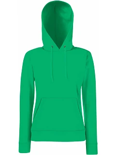 Fruit of the Loom Classic Lady-Fit Hooded Sweat Dámska mikina s kapucňou 16.2038 kelly green
