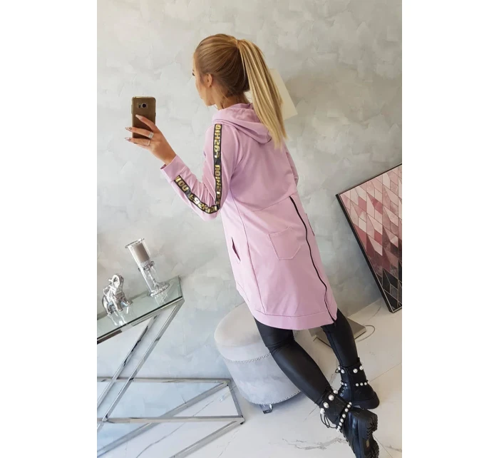 Mikina se zipem na zádech fialová