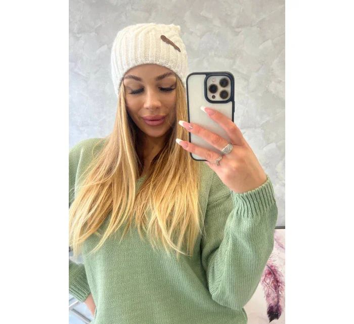 Fleecová čiapka Paulina K227 biela Fleecová čiapka Paulina K227 biela