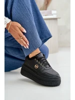Sneakersy Sportovní Obuv Dámská Zateplená Na Masivní Podešvi Černé model 21668413 - Boto