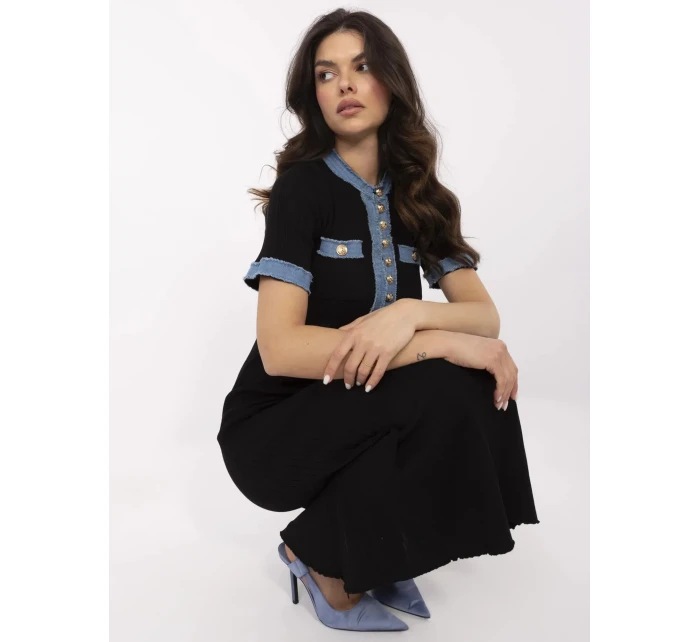 Šaty NM SK model 21003912 černé - FPrice Šaty NM SK model 21003912 černé - FPrice