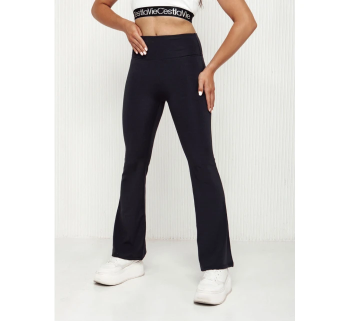 Dámské kalhoty s vysokým pasem černé Dstreet model 21979536 - FashionStreet