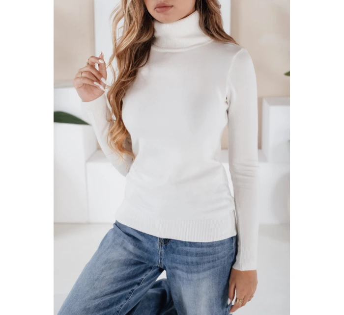 Dámsky sveter s rolákom VANORIA white FashionStreet MY2491