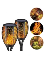 SOLÁRNA BATERKA TANCUJÚCE PLAMENE 12X12X78CM 36 LED XXXL