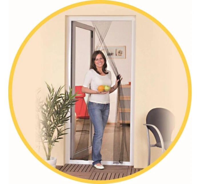 MOSKYTIÉRA NA DVERE 2X60X210 BIELA