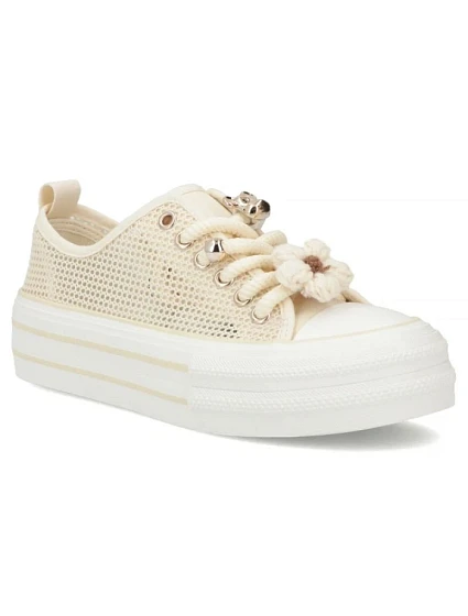 Dámské síťované tenisky na platformě béžové model 22116817 dámské - FILIPPO