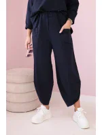 Bavlněná mikina kalhoty set námořnictvo Bavlněná mikina kalhoty set námořnictvo