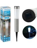 SOLARA LAMPA 2 LED H 56CM INOX GRUNDIG SOLARA LAMPA 2 LED H 56CM INOX GRUNDIG