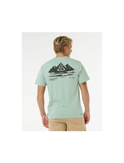 Koszulka męska  Peak Tee zielona model 22245128 - Rip Curl