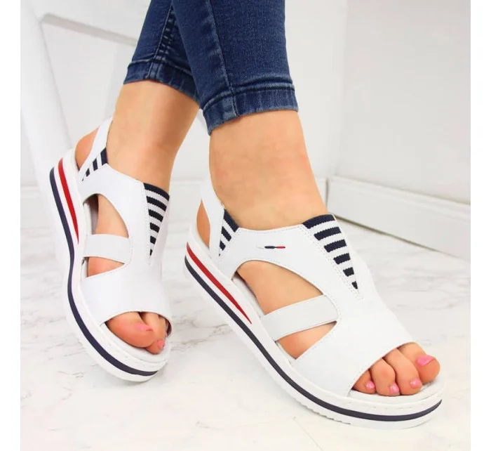 Sandály na platformě W model 22082975 bílé Rieker - Inny