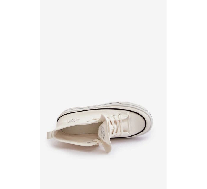 Zateplené Dámské Tenisky Na Platformě Eko Kůže Big Star model 21669595 Bílé - Big Star Shoes Zateplené Dámské Tenisky Na Platformě Eko Kůže Big Star model 21669595 Bílé - Big Star Shoes