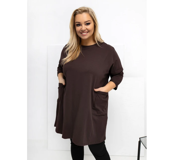 Bluzka RV BZ model 21818977 ciemny brązowy - FPrice Bluzka RV BZ model 21818977 ciemny brązowy - FPrice