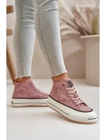 Zateplené dámske tenisky na platforme z eko kože Big Star Pink Zateplené dámske tenisky na platforme z eko kože Big Star Pink