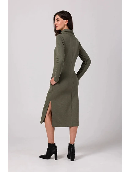 Dámské šaty model 19158350 Khaki - BeWear Dámské šaty model 19158350 Khaki - BeWear