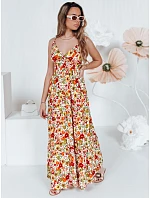 Šaty FLOWMISS Maxi EY2629 bielo-žlto-červené – FashionStreet Šaty FLOWMISS Maxi EY2629 bielo-žlto-červené – FashionStreet