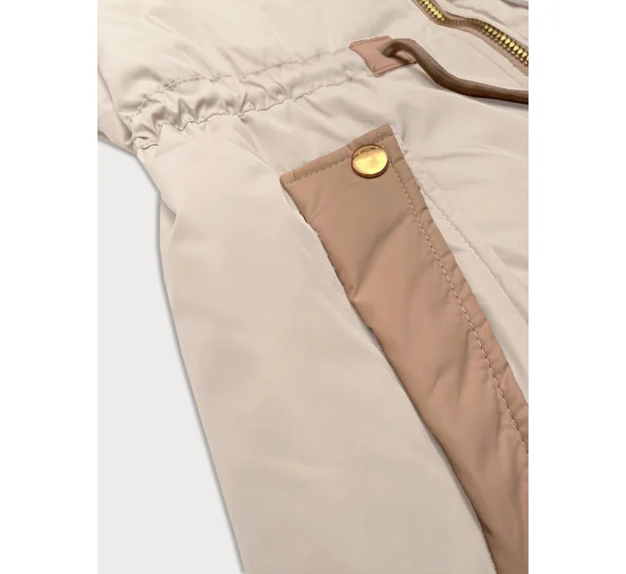 Světle béžová dámská bunda se v pase model 20829969 - S'WEST