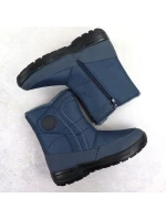 Dámské ploché zateplené sněhule tmavě modré model 21906476 - Potocki