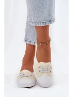 Dámské tenisky s výšivkou model 21693757 béžové - Lee Cooper