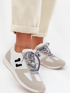 Dámské Tenisky S Dekorativním Šněrováním Šedé Henira