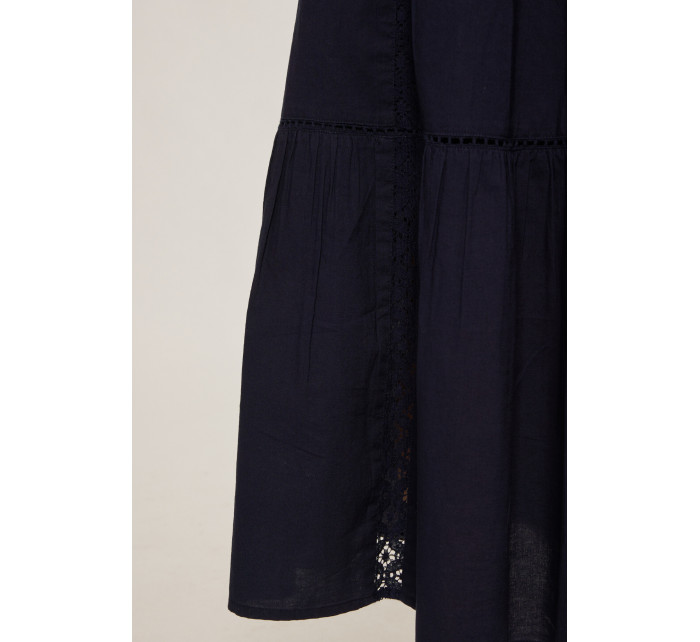 Monnari Maxi sukne Midi sukne s prelamovaným vzorom Navy Blue
