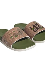 Adilette Comfort Jr ID8029 Zelená s hnedou - Adidas