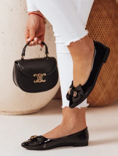 Dámske baleríny na podpätku TEDBOW black FashionStreet ZY0766