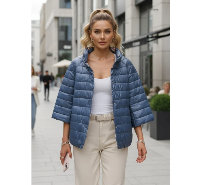 kurtka damska pikowana niebieska model 22016698 - FashionStreet