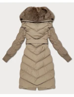 Béžová zimní bunda s límcem model 21393879 - S'WEST Béžová zimní bunda s límcem model 21393879 - S'WEST
