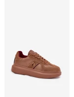 Dámské Kožené Sneakersy Na Platformě Just Dare Hnědé model 21703379 - Daniel Lopez Just Dare Dámské Kožené Sneakersy Na Platformě Just Dare Hnědé model 21703379 - Daniel Lopez Just Dare