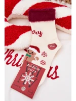 Vánoční dětské ponožky a  alpaka ecru model 21786773 - Aura.via