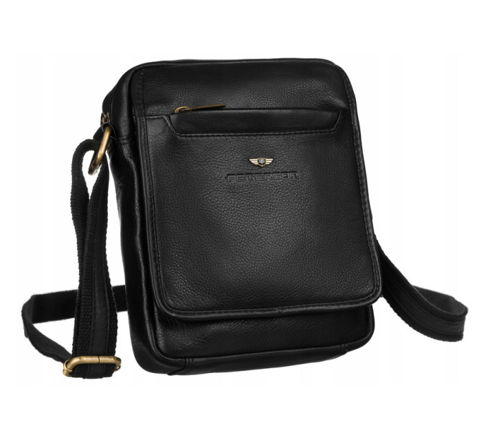 Pánske kabelky [DH] Kožená taška PTN 1117 NDM BLACK