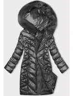 Dámska zimná prešívaná bunda (16M9100-105) grafitová - J.Štýl Dámska zimná prešívaná bunda (16M9100-105) grafitová - J.Štýl