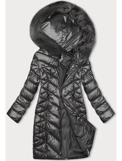 Dámska zimná prešívaná bunda (16M9100-105) grafitová - J.Štýl Dámska zimná prešívaná bunda (16M9100-105) grafitová - J.Štýl