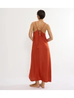 Summer Satin Dress - ORANGE - TRIUMPH ORANGE - TRIUMPH