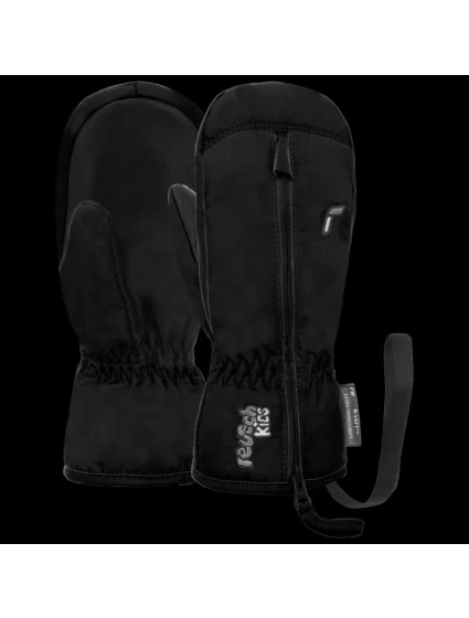 Detské zimné rukavice REUSCH Ben Mitten priedušné zateplené s jedným prstom čierne (62/85/408/7700)