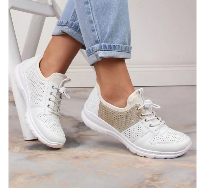 Pohodlná poltopánka Rieker W L3254-80 biela