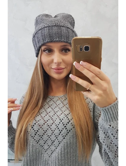 Dámska čiapka Danuta K331 tmavo šedá Dámska čiapka Danuta K331 tmavo šedá