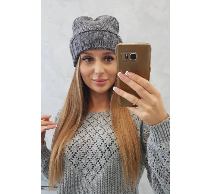 Dámska čiapka Danuta K331 tmavo šedá Dámska čiapka Danuta K331 tmavo šedá