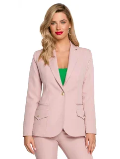 Dámské sako model 18450246 pudr růžová - Makover