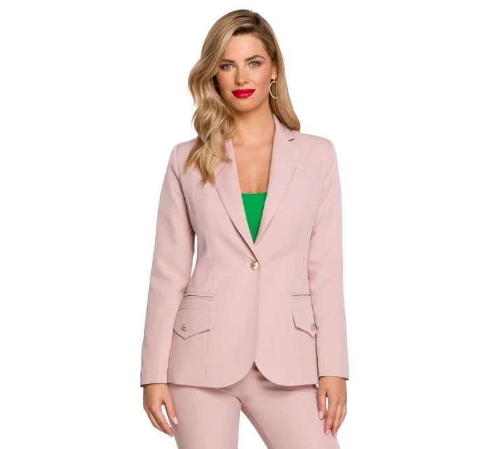 Dámske sako K141 púder ružová - Makover