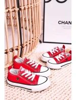 Dětské Klasické Tenisky Nízké BIG STAR model 21545379 červené - Big Star Shoes Dětské Klasické Tenisky Nízké BIG STAR model 21545379 červené - Big Star Shoes