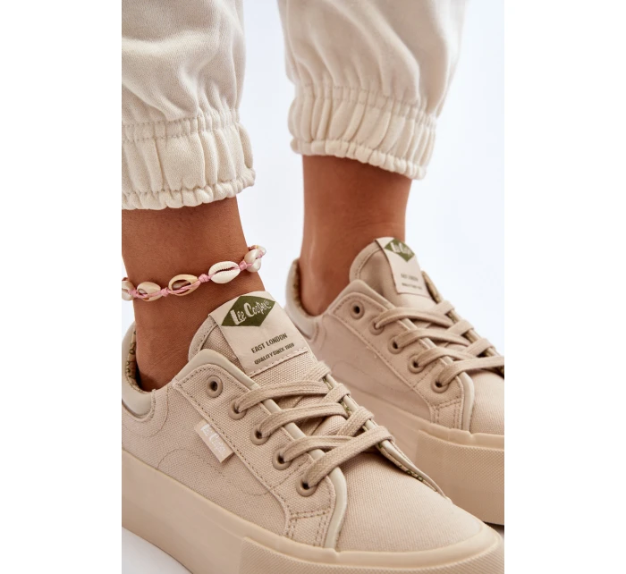 Trampki Damskie Na Platformie Lee Cooper LCW-24-31-2181 Beżowe Trampki Damskie Na Platformie Lee Cooper LCW-24-31-2181 Beżowe