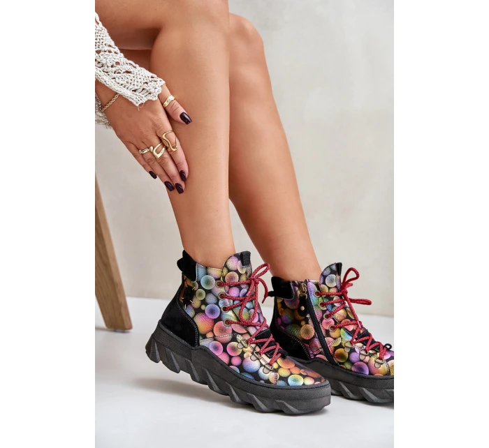 Kožené Dámské Zateplené Boty model 21677245 - Maciejka