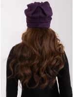 Czapka AT CZ model 19335580 ciemny fioletowy - FPrice Czapka AT CZ model 19335580 ciemny fioletowy - FPrice