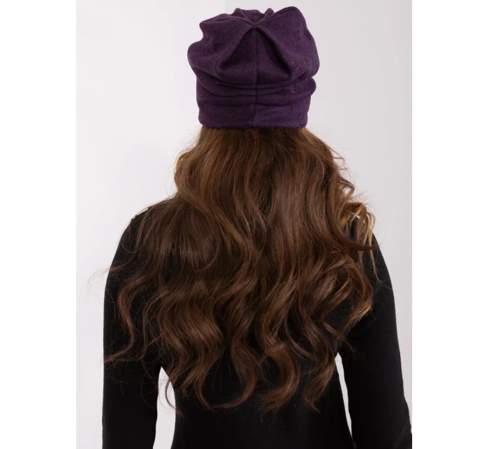 Czapka AT CZ model 19335580 ciemny fioletowy - FPrice Czapka AT CZ model 19335580 ciemny fioletowy - FPrice